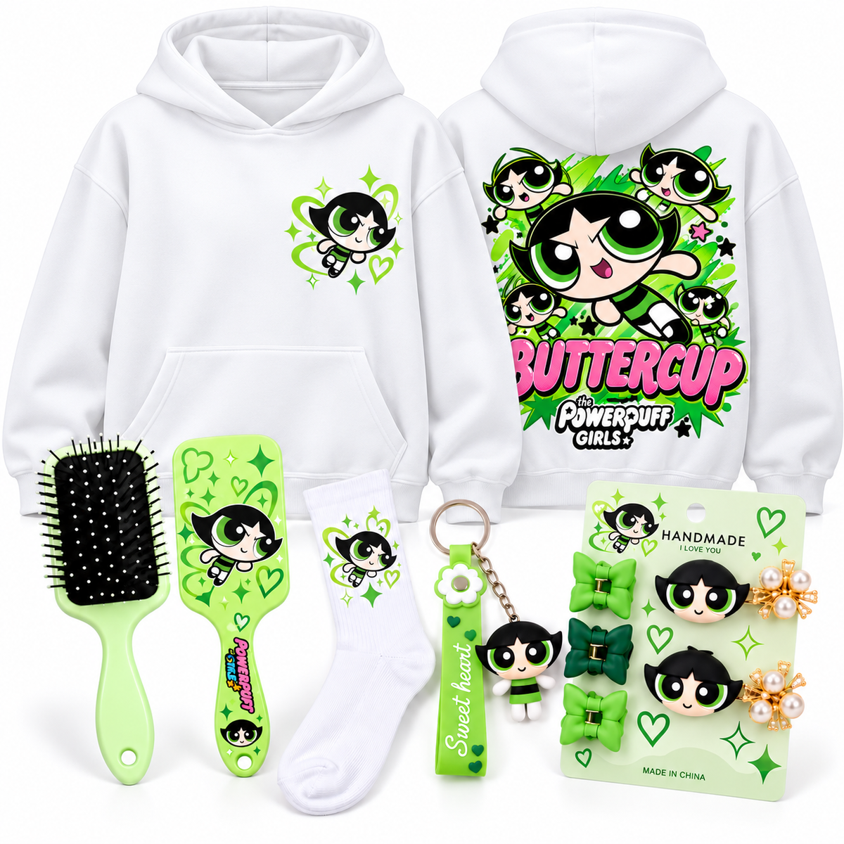 💚 Hoodie Buttercup 2 white  🖤