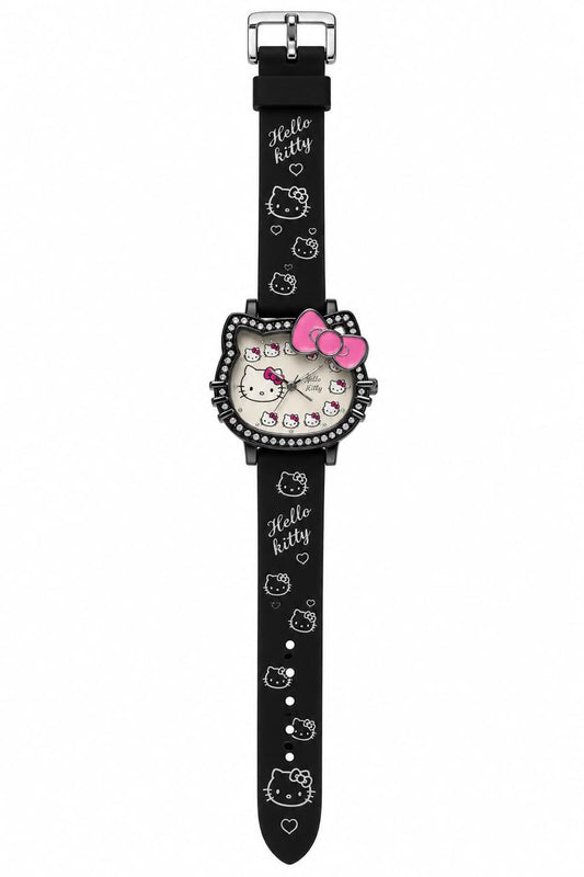 🎀 Montre Hello Kitty Noir – Élégance & Style Kawaii