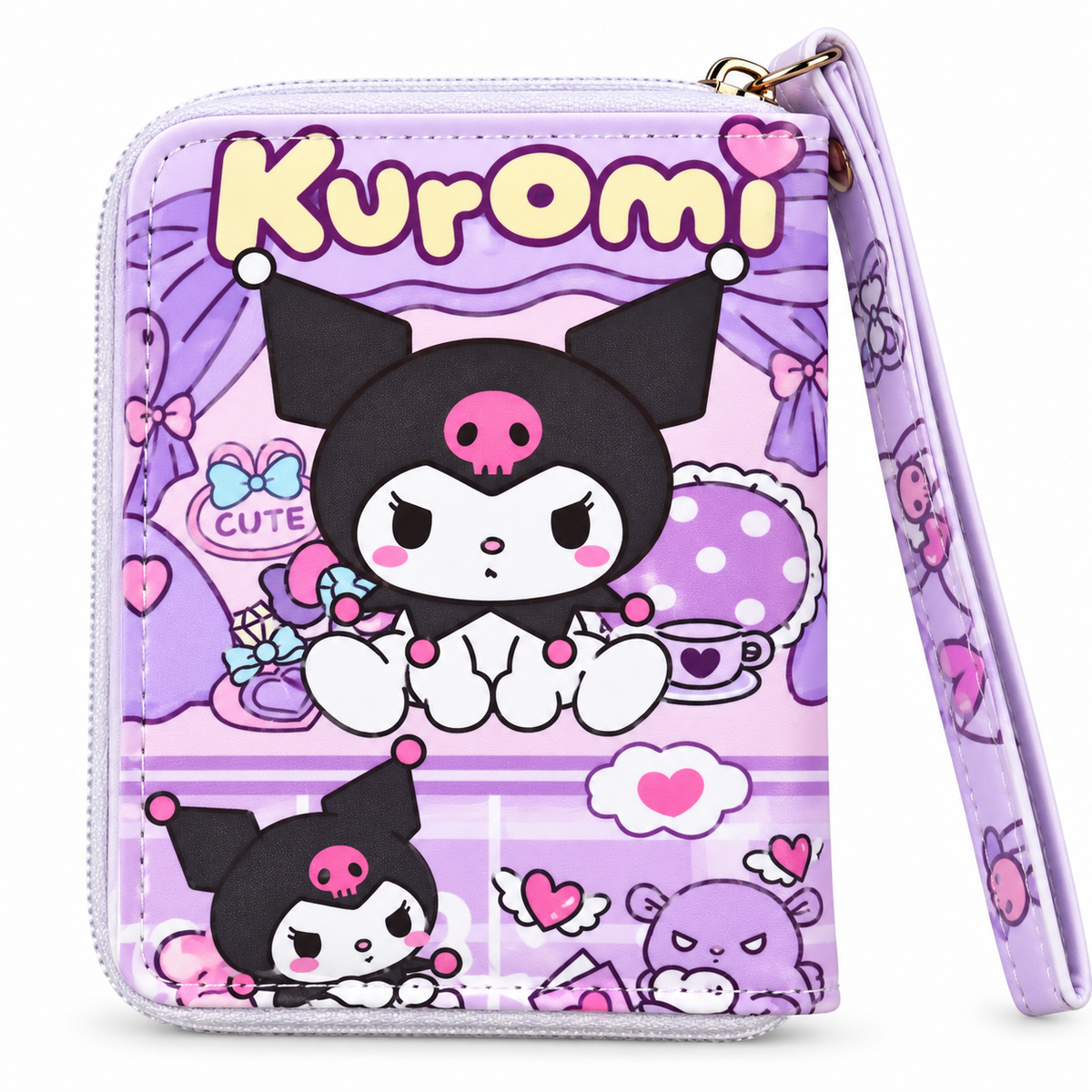 Sac Bandoulière Kuromi Violet & Rose – Collection Kawaii 💜🖤