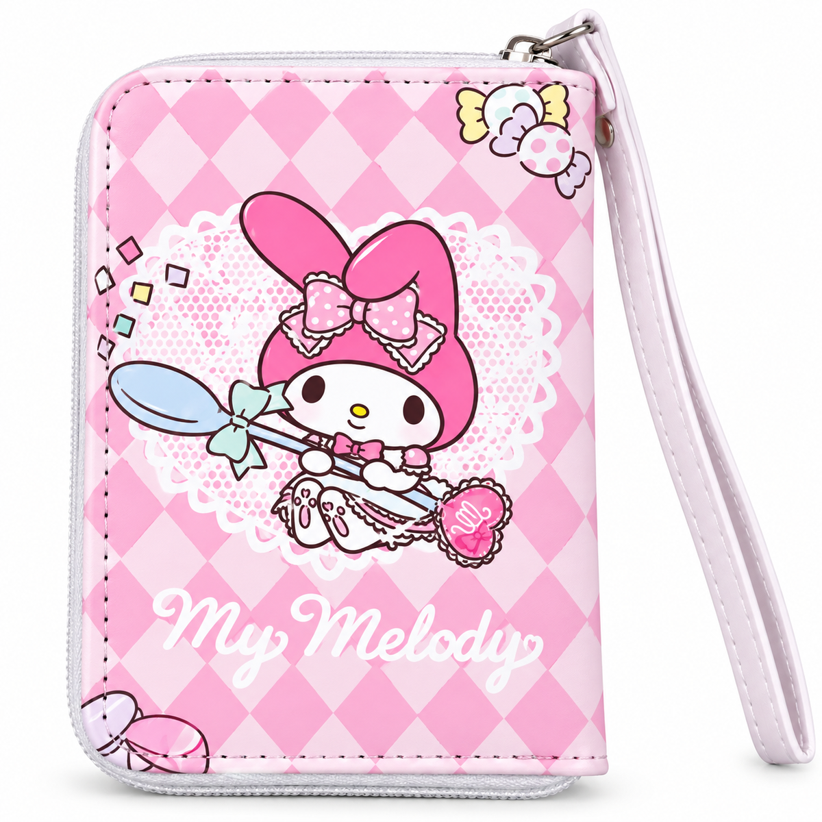 Sac Bandoulière My Melody Rose à Carreaux – Style Kawaii 🎀💗