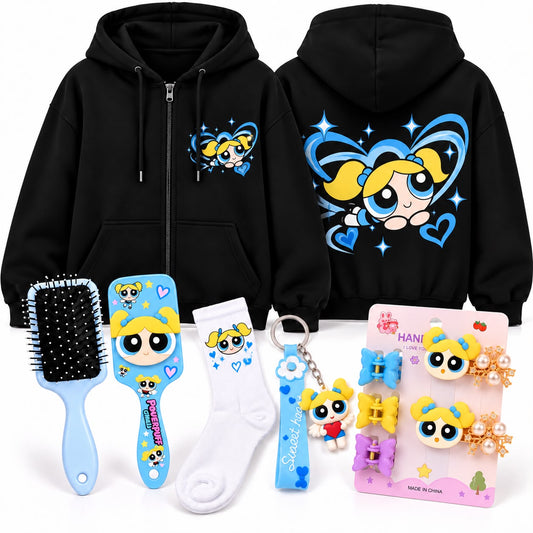 Bubbles Black hoodie 💙✨