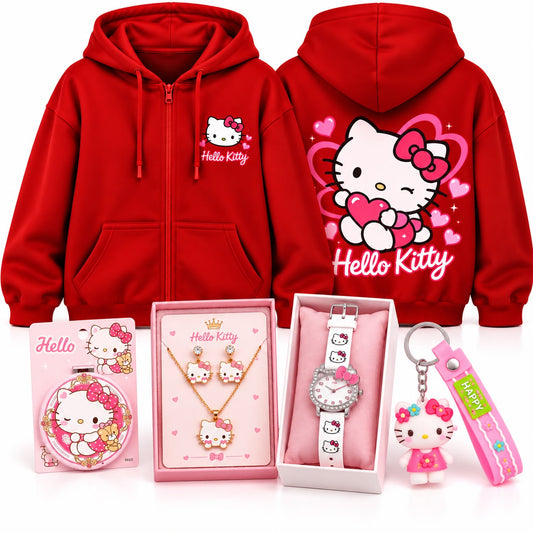 Hello Kitty red hoodie zippé 🎀🌸